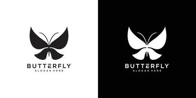 butterfly animal logo design vector