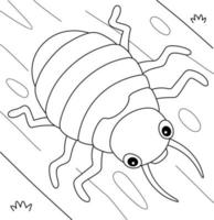 Bedbug Animal Coloring Page for Kids vector