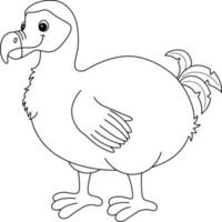 dodo animal aislado página para colorear para niños vector