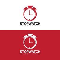 Stopwatch timer logo design vector icon symbol illustration template