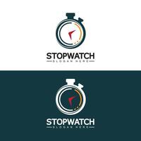 Stopwatch timer logo design vector icon symbol illustration template