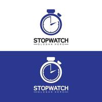 Stopwatch timer logo design vector icon symbol illustration template