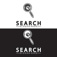 Search Logo With Magnifying Glass And Eye Symbol icon vector