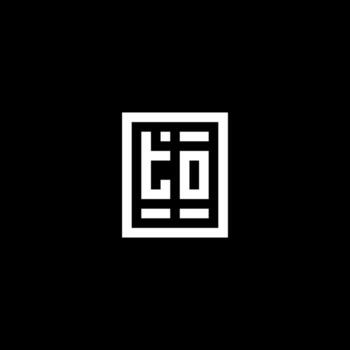 al logotipo inicial con estilo de forma cuadrada rectangular vector