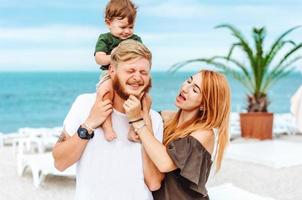 Happy family on vacation photo