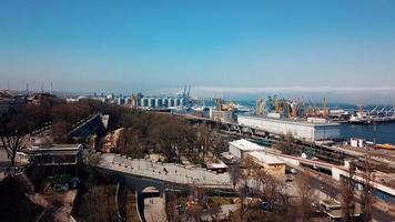 aerial view of terminal in port photo