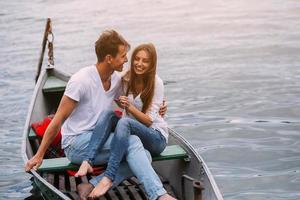 Couple in boat photo