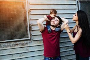 young family with a child photo