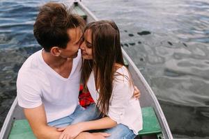 Couple in boat photo