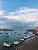 Small boats in harbor photo