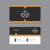 Elegant white logo lawyer business card vector