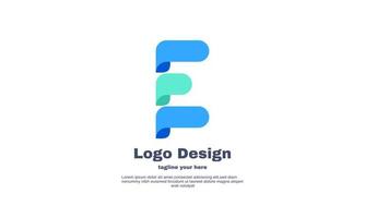 unique E letter logo vector abstract symbol design isolated on