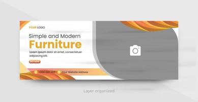 Social Media Template, Web Banner Template For Furniture Business Pro Vector