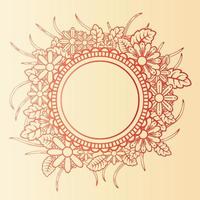 Royal doodle floral frame elements. Gradients color border for wedding design, celebration, anniversary. Vector eps 10.