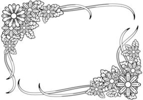 ilustración de elemento de flor de garabato. aislado sobre fondo blanco. elementos de diseño de cómics y carteles. pasos vectoriales 10 vector