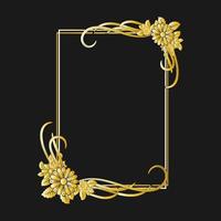 Royal doodle floral frame elements. Gradients color border for wedding design, celebration, anniversary. Vector eps 10.