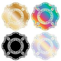 Firefighter shield element template. Vector eps 10