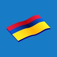 waving colombian national flag icon logo download vector
