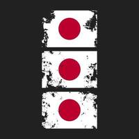 japón bandera icono grunge rasgado vector