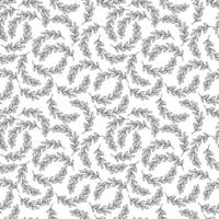 black leaves branch curve seamless pattern background vector