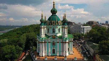 st Andrews kyrka i Kiev, ukraina video