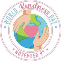 World Kindness Day Poster Design vector