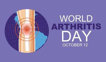 World Arthritis Day Poster Design vector