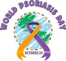 cartel del día mundial de la psoriasis vector