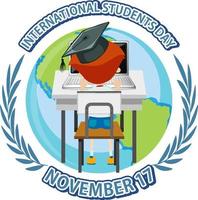 International Students Day Banner Design vector