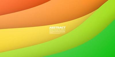 modern premium colorful wavy abstract background with gradient green and orange soft color on background. Eps10 vector