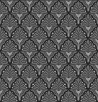 SEAMLESS VECTOR BACKGROUND IN ART NOUVEAU STYLE WITH GRAY PLANT ELEMENTS