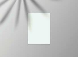 White blank paper sheet mockup vector