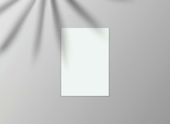 White blank paper sheet mockup
