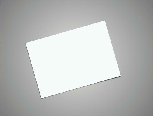 White blank paper sheet mockup