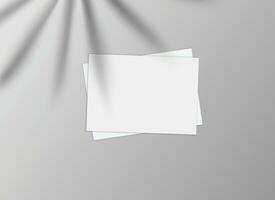 White blank paper sheet mockup vector