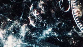 Loop dark space time Illusion travel abstract background video