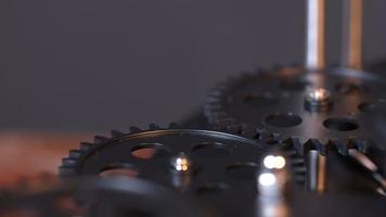 Abstract Retro Mechanic Turning Clock Gears video