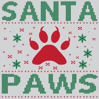 Santa paws. vector file