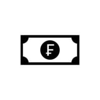 French Currency, France Money Icon Symbol. French Franc, FRF. Vector Illustration