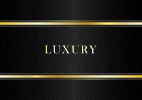 Black and gold abstract luxury background with light effected. Vector geometric graphic pattern with golden stripe lines frame for poster, flyer, brochure, banner, presentation, template, banner.
