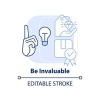 Be invaluable light blue concept icon. Communication part abstract idea thin line illustration. Dependable salesperson. Isolated outline drawing. Editable stroke. vector