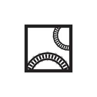 railway vector icon design template illustration