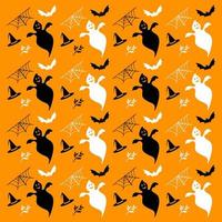 Simple and cute Halloween pattern design vector. Simple and cute monster costume pattern design template vector