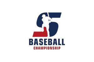 letra s con diseño de logotipo de béisbol. elementos de plantilla de diseño vectorial para equipo deportivo o identidad corporativa. vector