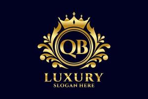 Initial QB Letter Royal Luxury Logo template in vector art for luxurious branding projects and other vector illustration.