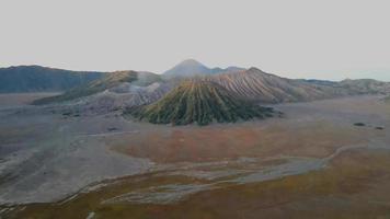 Aerial view of the peak of Mount Bromo, Central Java, Indonesia. video