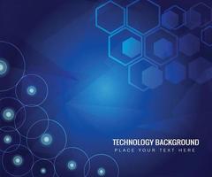 Blue abstract technology digital hi tech concept background vector
