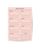Weekly, daily plan templates. Morning, Afternoon, Evening and Bedtime Routines provide the structure we need in our day. vector