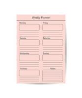 Weekly, daily plan templates. Morning, Afternoon, Evening and Bedtime Routines provide the structure we need in our day. vector