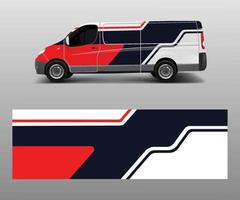 modern simple design for van graphics vinyl wrap template vector